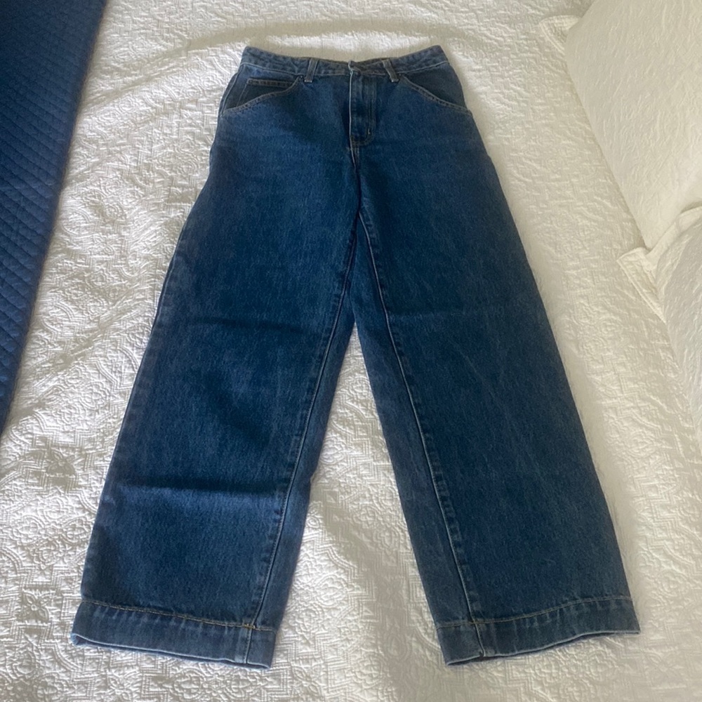 Carmar wide leg dark denim jeans size 27
